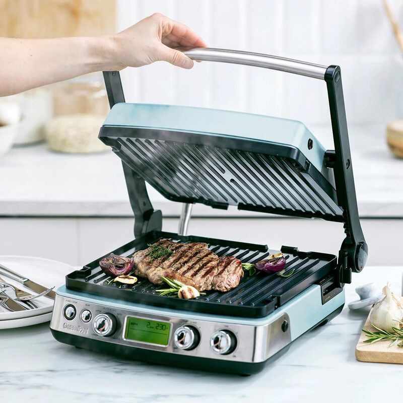 GreenPan Contact Grill Blue Haze With Stainless Steel Finish image number 3